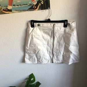 Urban Outfitters Zip Up White Skirt